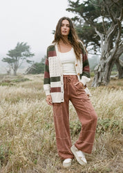 Highlands Colorblock V - Neck Knit Cardigan - Westly