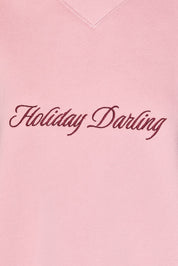 Holiday Darling Embroidered Mock Neck Sweatshirt - Westly