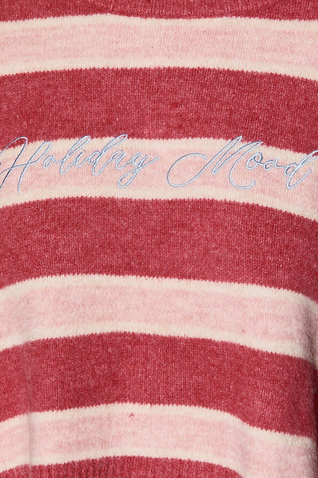Holiday Mood Embroidered Stripe Sweater - Westly