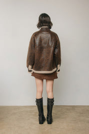 Hollis Faux Shearling Moto Jacket - Westly