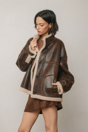 Hollis Faux Shearling Moto Jacket - Westly