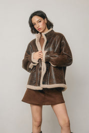 Hollis Faux Shearling Moto Jacket - Westly