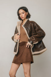 Hollis Faux Shearling Moto Jacket - Westly