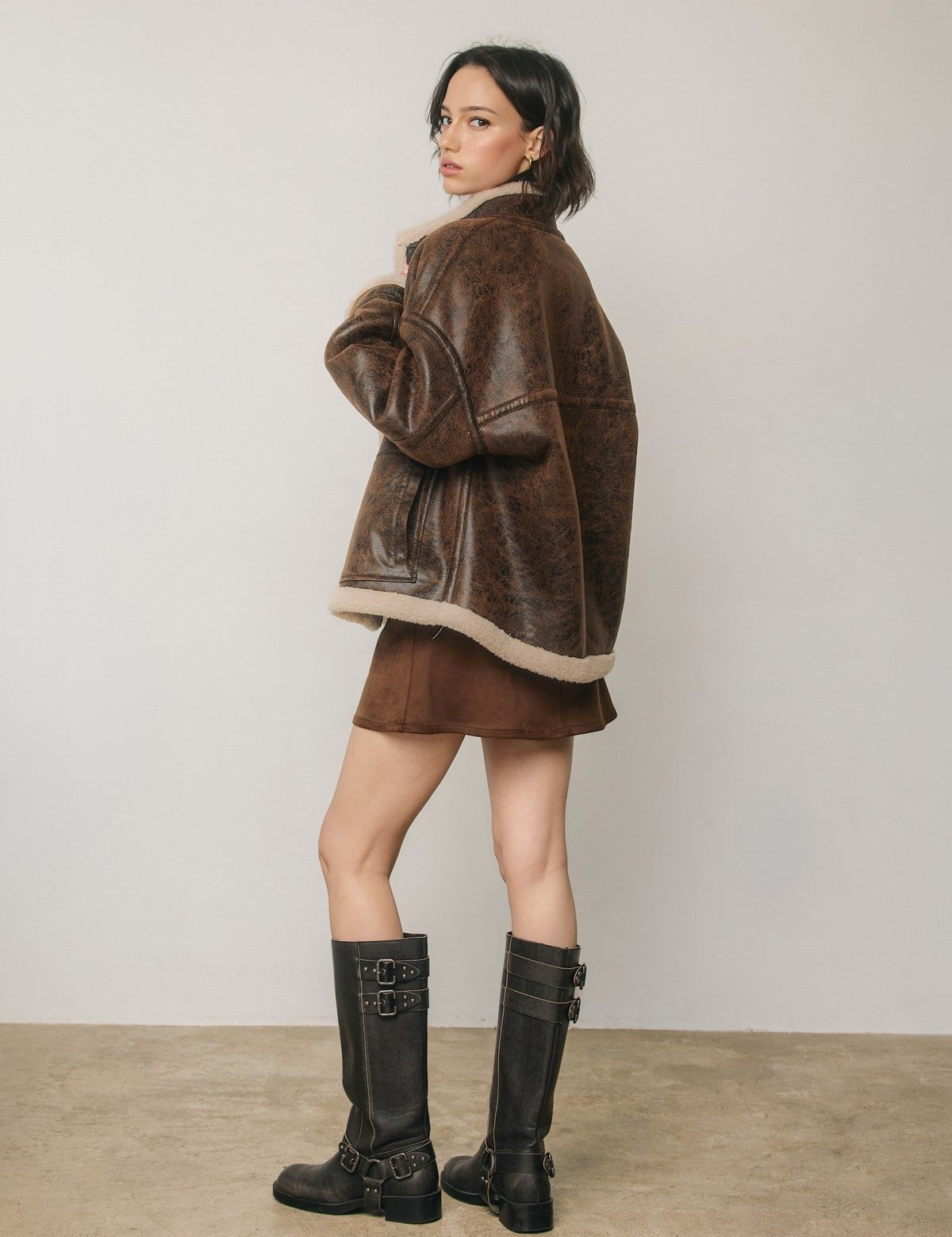 Hollis Faux Shearling Moto Jacket - Westly