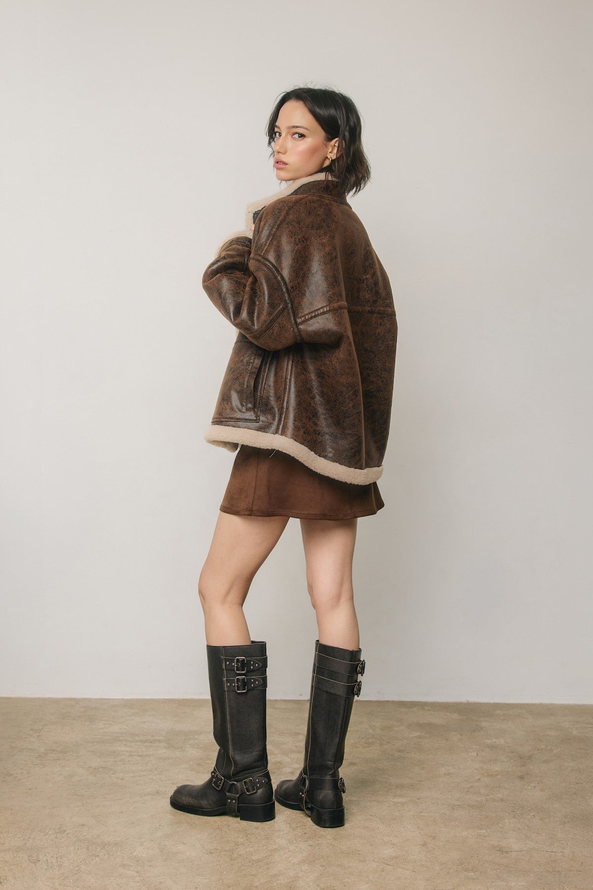 Hollis Faux Shearling Moto Jacket - Westly