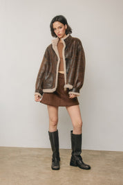 Hollis Faux Shearling Moto Jacket - Westly