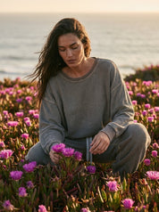 Holly Textured Knit Washed Loose Fit Pullover - Westly