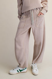 Holly Textured Knit Washed Pants - Westly