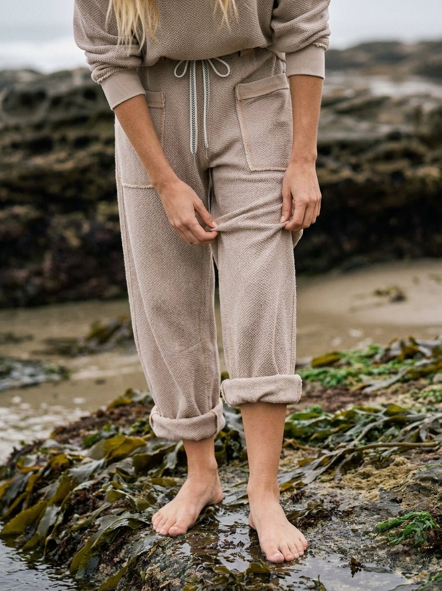 Holly Textured Knit Washed Pants - Westly