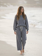 Holly Textured Knit Washed Pants - Westly