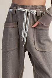 Holly Textured Knit Washed Pants - Westly
