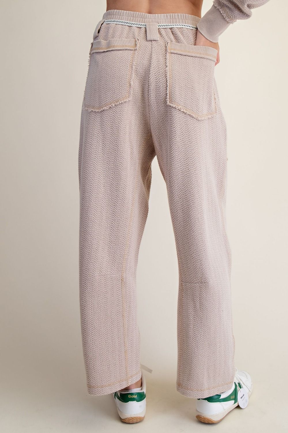 Holly Textured Knit Washed Pants - Westly