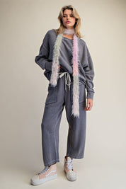 Holly Textured Knit Washed Pants - Westly