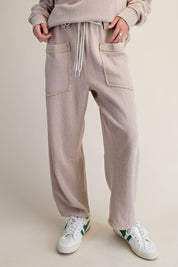 Holly Textured Knit Washed Pants - Westly