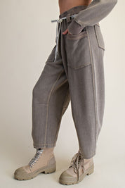 Holly Textured Knit Washed Pants - Westly