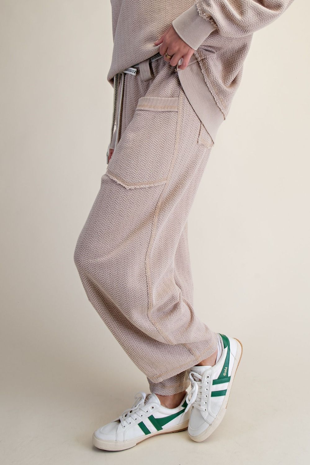 Holly Textured Knit Washed Pants - Westly