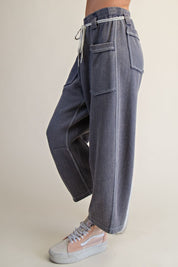 Holly Textured Knit Washed Pants - Westly