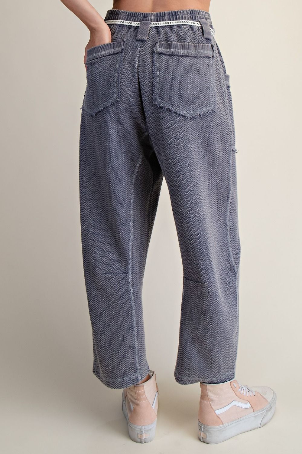 Holly Textured Knit Washed Pants - Westly
