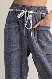 Holly Textured Knit Washed Pants - Westly