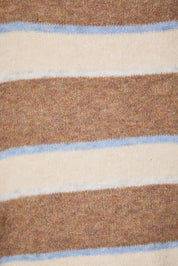 Home for the Holidays Embroidered Stripe Sweater in Beige Ivory Stripe — product photo 06