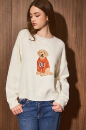Home Team Game Day Dog Sweater in White Orange - product photo 8