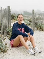 Home Team Gingham Embroidery USA Mock Neck Sweatshirt - Westly