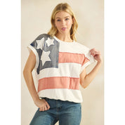 Homegrown American Flag Patch Mineral Wash Sleeveless Pullover - Westly