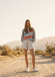 Homegrown American Flag USA Patch Mineral Wash Pullover - Westly