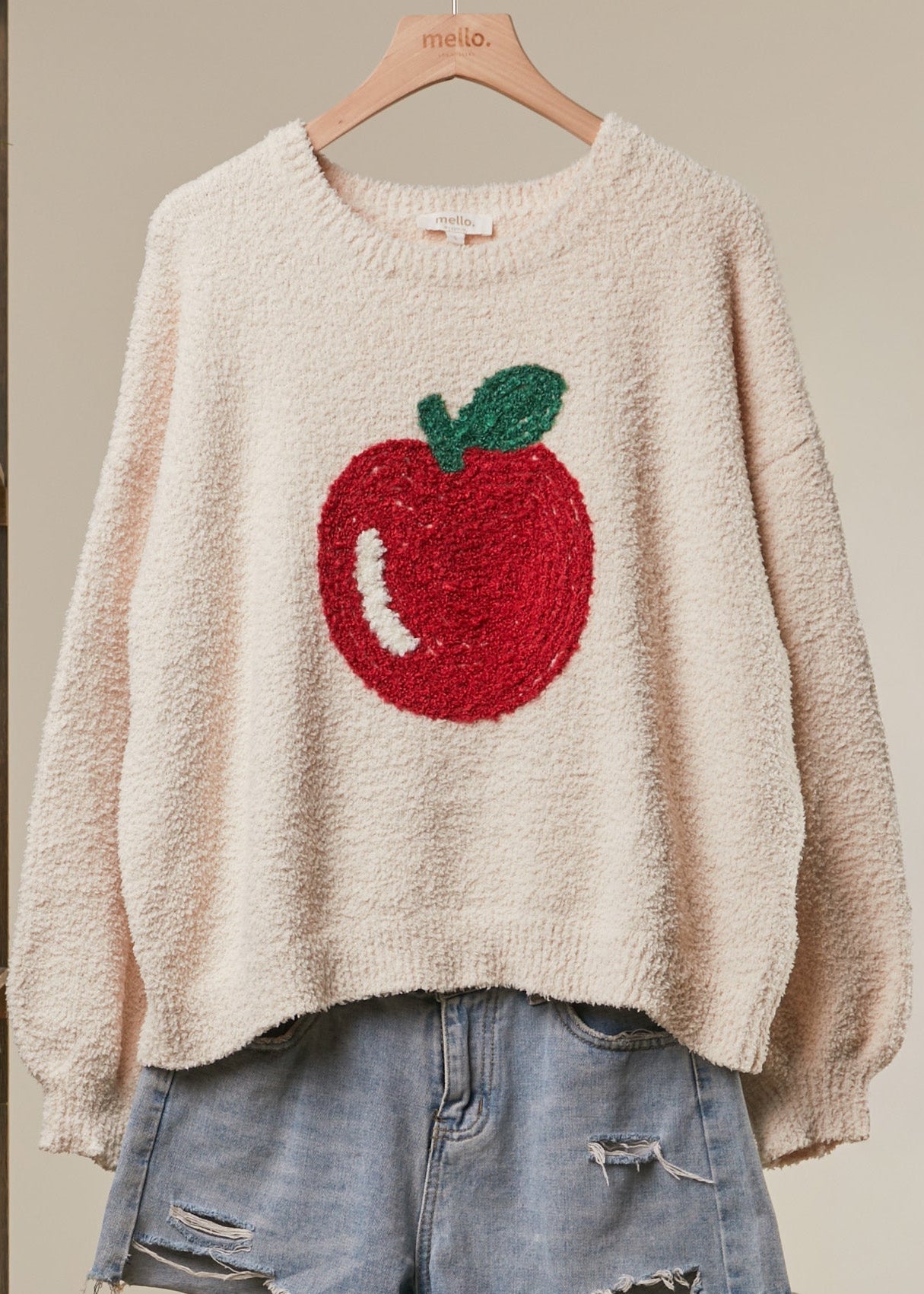 Homegrown Embroidered Apple Sweater - Westly