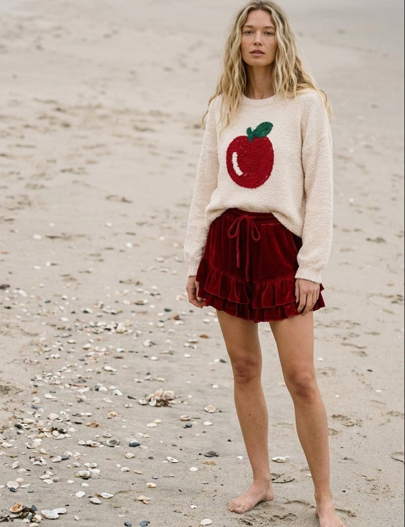 Homegrown Embroidered Apple Sweater - Westly
