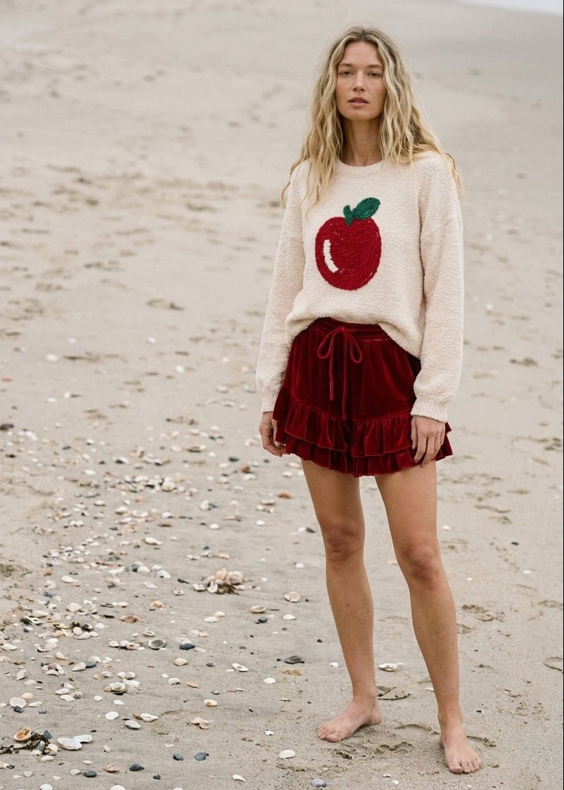 Homegrown Embroidered Apple Sweater - Westly