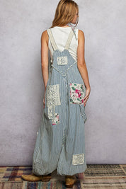 Homestead Printed Lace Patch Overalls - Westly