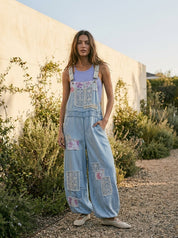 Homestead Printed Lace Patch Overalls - Westly