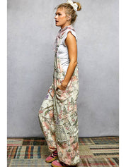 Homestead Printed Lace Patch Overalls - Westly