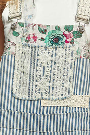 Homestead Printed Lace Patch Overalls - Westly