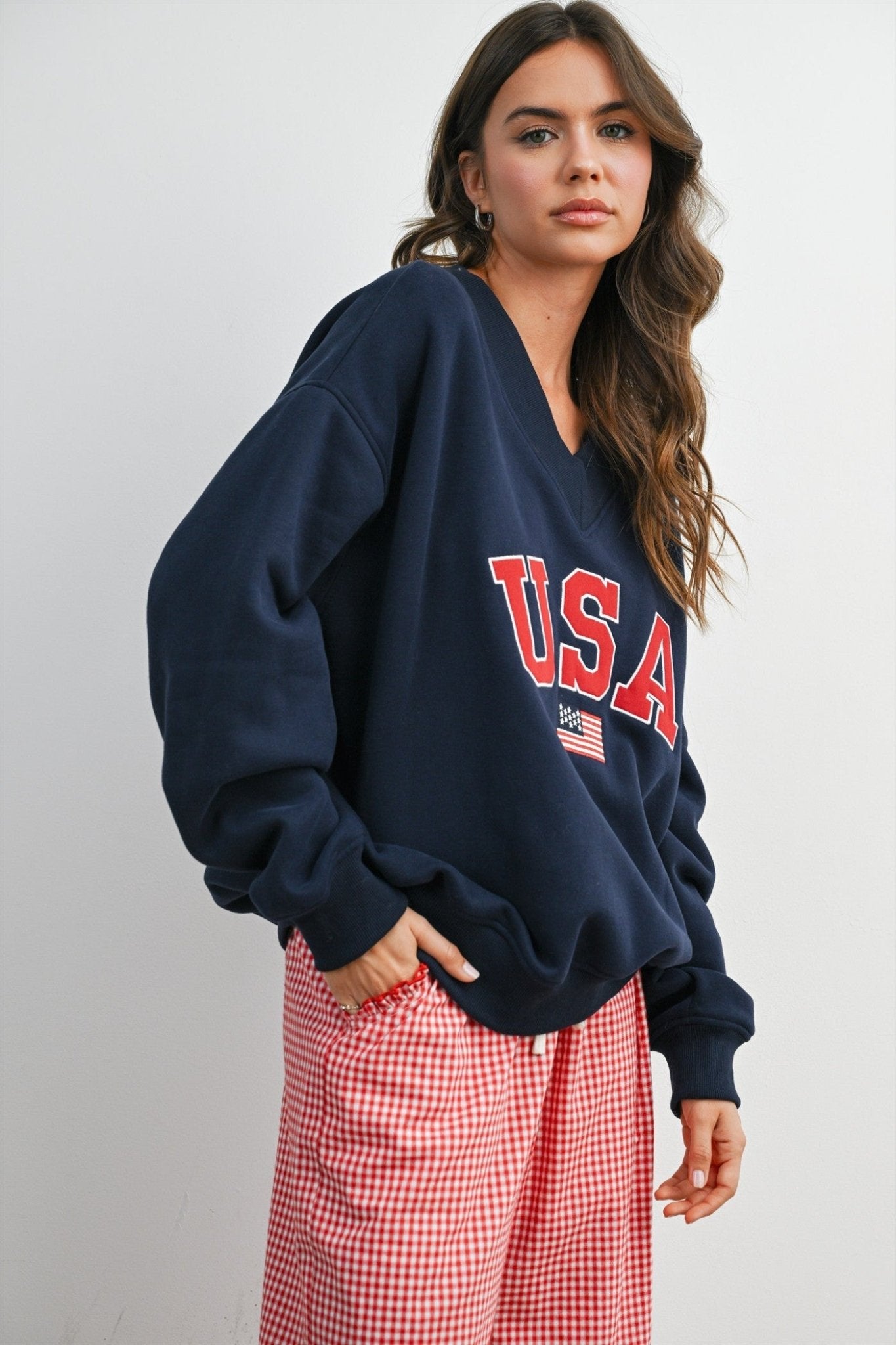 Hometown USA V - Neck Sweatshirt - Westly