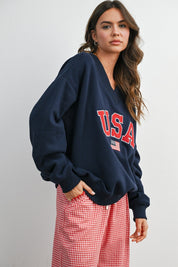 Hometown USA V - Neck Sweatshirt - Westly