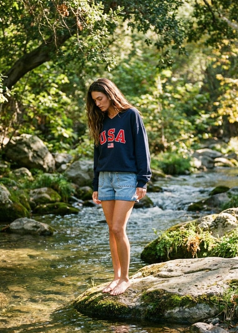 Hometown USA V - Neck Sweatshirt - Westly
