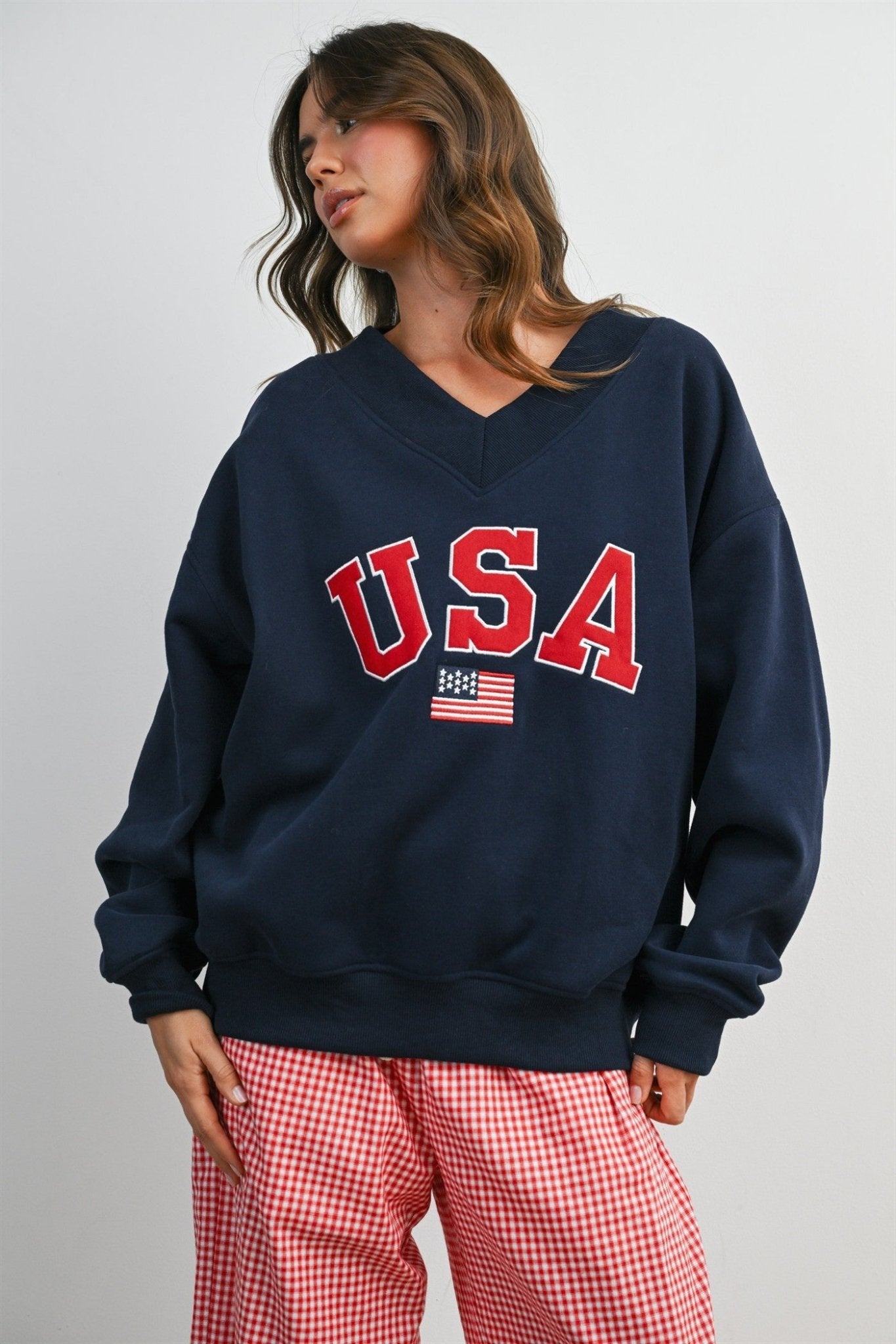 Hometown USA V - Neck Sweatshirt - Westly