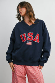 Hometown USA V - Neck Sweatshirt - Westly