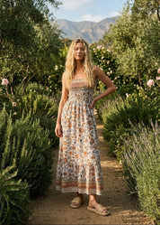 Honeydew Smocked Top Floral Maxi Dress - Westly