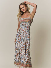 Honeydew Smocked Top Floral Maxi Dress - Westly