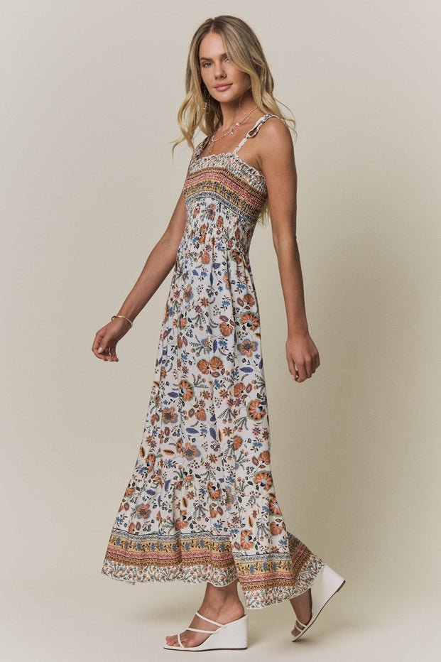 Honeydew Smocked Top Floral Maxi Dress - Westly