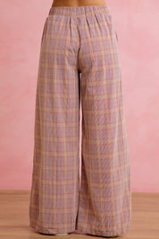 Honor Roll Pleated Plaid Wide Leg Pants - Westly