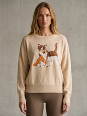 House Cats Graphic Knit Sweater - Westly