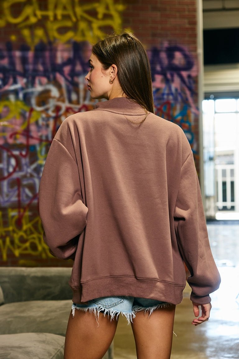 Howdy Applique Mock - Neck Sweatshirt - Westly