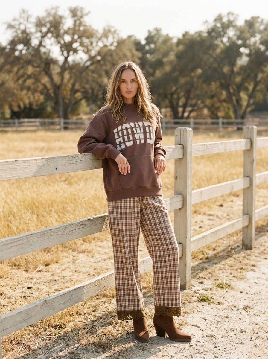 Howdy Applique Mock - Neck Sweatshirt - Westly