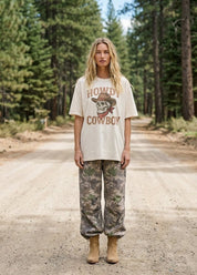 Howdy Cowboy Oversized Graphic Tee - Westly