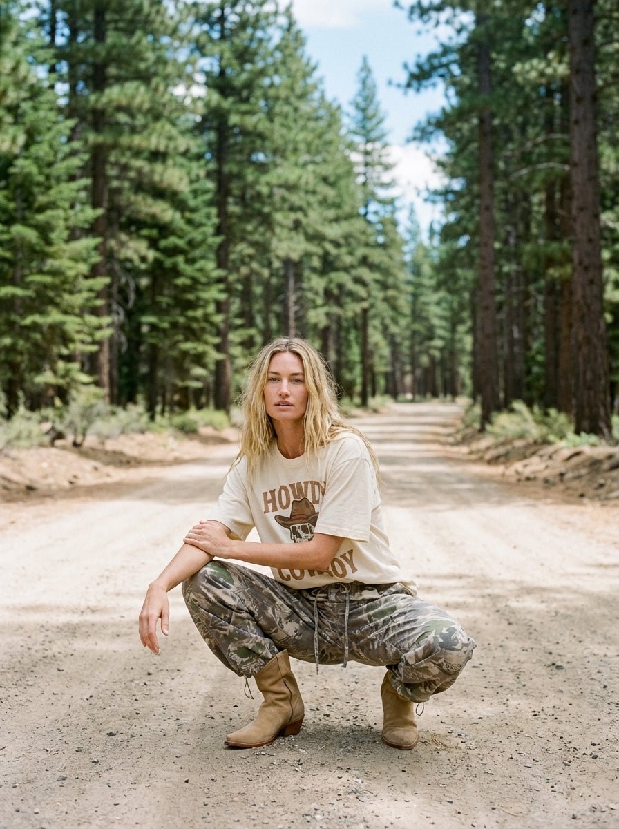 Howdy Cowboy Oversized Graphic Tee - Westly