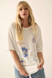 Howdy Do Oversized Graphic Tee - Westly